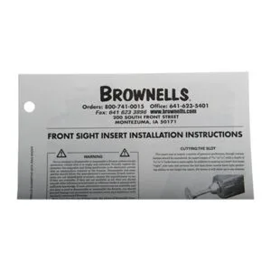 Brownells Sight Insert Kit