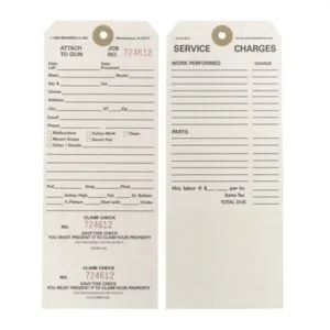 Brownells Double Stub Claim Checks