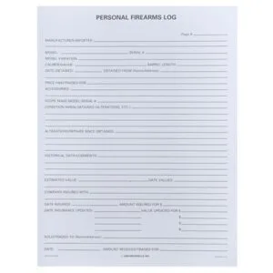 Brownells Personal Firearms Log