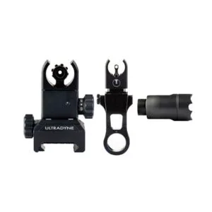 Ultradyne Usa Ar-15 C4 Dynamount Folding Sight Set W/ Linear Compensators