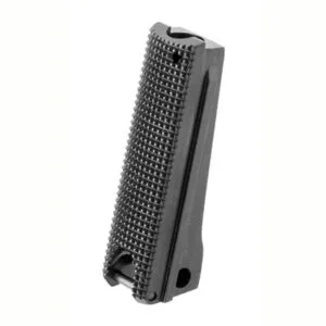 Fusion Firearms 1911 Gov Mainspring Housing Checkered W/Lanyard Look Blk Carbon