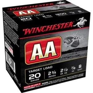 Winchester Aa Target Ammo 20 Gauge 2-3/4" 7/8 Oz #8 Shot