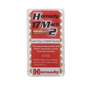 Hornady V-Max Ammo 17 Mach 2 17gr V-Max