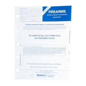 Brownells Firearms Record Book-10 Pack