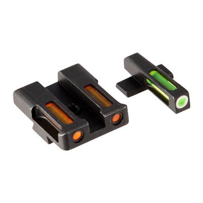 Hiviz Litewave H3 Tritium White Ring Fs Set W/ Green/Orange Litepipes