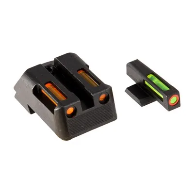 Hiviz Litewave H3 Tritium Orange Ring Fs W/ Green & Orange Litepipes