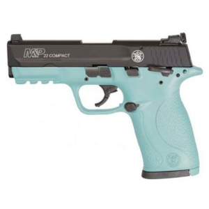 S&W M&P22 Compact .22 LR Pistol, Robin's Egg Blue/Black - 13300