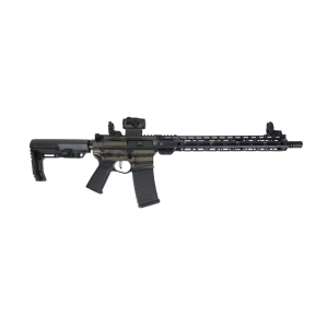 PSA Custom Billet 5.56 NATO 16" Nitride 15" M-Lok Rifle w/ 3.5lb Flat FCG, Romeo 5 - Flag 2.0