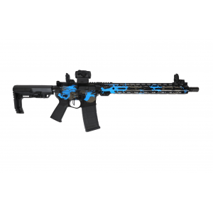 PSA Custom Billet 5.56 NATO 16" Nitride 15" M-Lok Rifle w/ 3.5lb Flat FCG, Romeo 5 - Blue Rhode