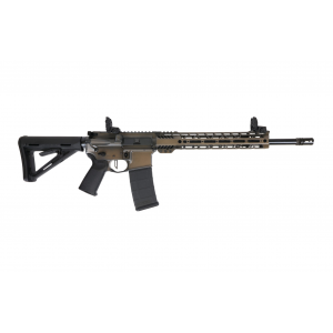 PSA Custom 5.56 NATO 16" Nitride 12" M-Lok MOE Rifle w/ 3.5lb. Flat FCG - Battle Worn Bronze