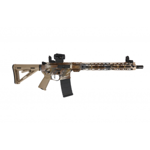 PSA CUSTOM BILLET 5.56 NATO 16" NITRIDE 15" MLOK RIFLE W/3.5LB FLAT FCG, ROMEO5 - FALL CAMO