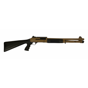Black Aces Tactical Pro S4 12 Gauge Shotgun Semi-Auto18.5", FDE/Black - BATS4FDEB