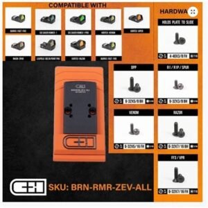 C&H Precision Weapons Brownells Rmr Footprint Adapter Plate With Zev Posts