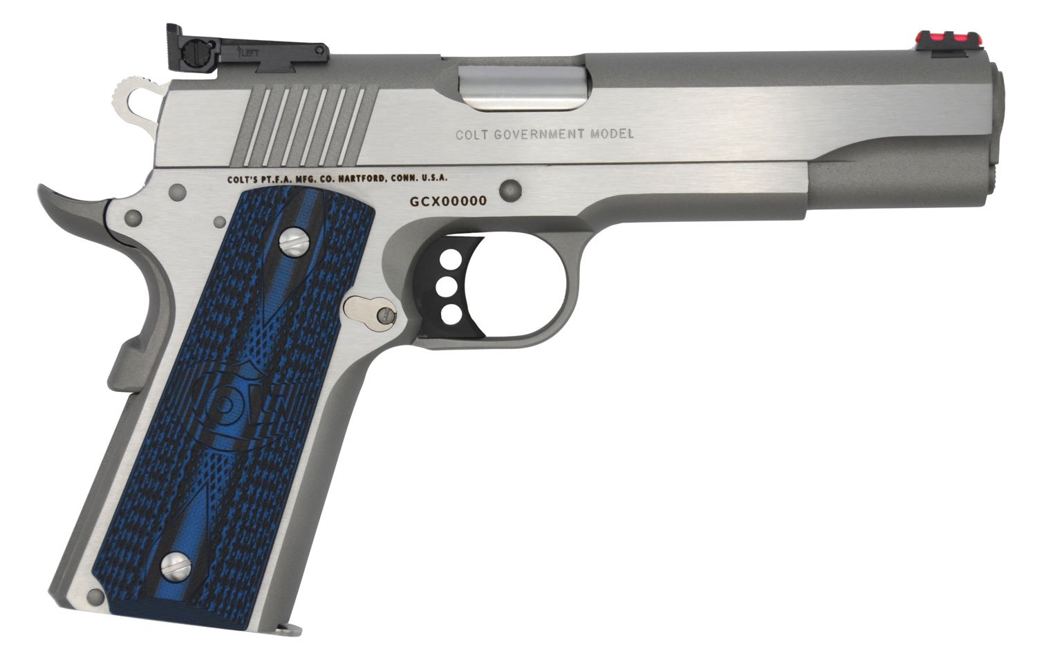 Colt Gold Cup 9mm 9+1 Round Pistol, Brushed Stainless - O5072GCL
