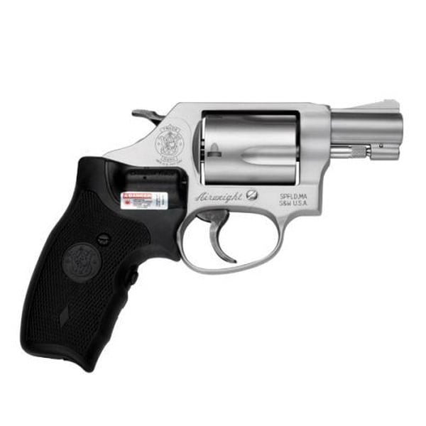 Smith & Wesson Model 637 Crimson Trace Lasergrip Small .38 S&W Spl +P Revolver, Matte Silver - 163052