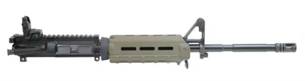 PSA 16" Nitride 1:7 M4 Carbine 5.56 NATO MOE AR-15 Upper Assembly, OD Green - with BCG/CH & Rear Mbus