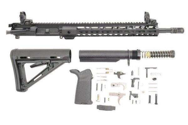 PSA AR-15 Rifle Kit 5.56 16" Nitride 1:7 Mid-Lgth 13.5" LTWT M-Lok MOE w/ MBUS Sights