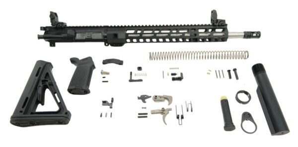 PSA 16" 5.56 NATO 1/7 Mid-Length Stainless Steel 13.5" M-Lok MOE EPT Rifle Kit with MBUS Sight Set - 5165447814