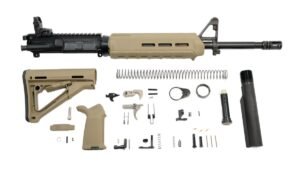 PSA 16" Mid-length Nitride 5.56 NATO 1/7 Flat Dark Earth MOE EPT CTR Rifle Kit with Rear MBUS