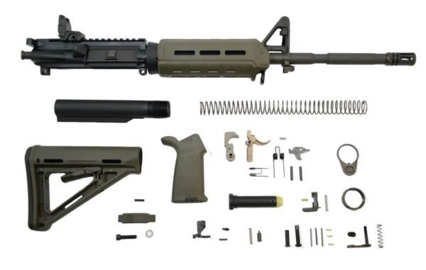 PSA 16" Carbine-Length M4 5.56 NATO 1/7 Phosphate MOE EPT Rifle Kit w/ Rear MBUS, ODG