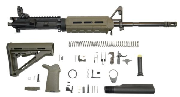 PSA 16" M4 5.56 NATO 1/7 Nitride MOE CTR Rifle Kit w/MBUS Rear, ODG - 5165449896