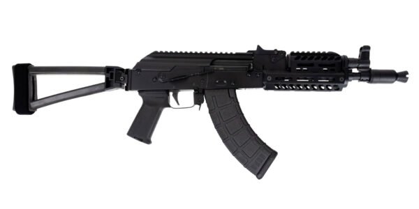 PSA AK-P GF3 MOE Triangle Side Folding Pistol with ALG Trigger and JL Billet Rail, Black