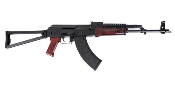 PSA AK-47 GF3 Forged Triangle Side Folding Rifle with Cheese Grater Upper Hand Guard, Redwood