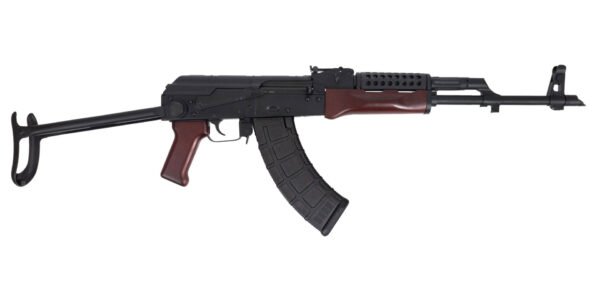 PSA AK-47 GF3 Forged Romanian Under Folding Rifle with Cheese Grater Upper Handguard, Redwood