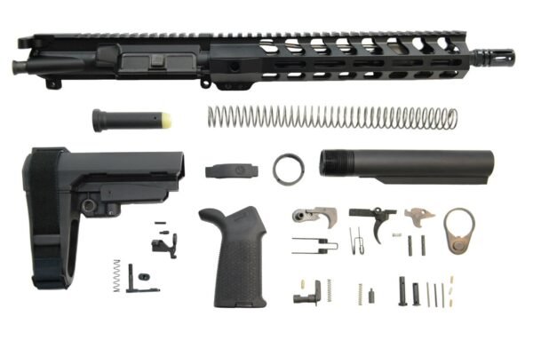 PSA 11.5" 5.56 1/7 Phosphate 10.5" Lightweight M-Lok MOE SBA3 Pistol Kit