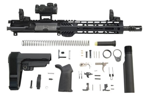 PSA 10.5" Carbine-Length 5.56 NATO 1/7 Phosphate 9" Lightweight M-Lok MOE EPT SBA3 Pistol Kit w/MBUS Sight Set & Romeo MSR