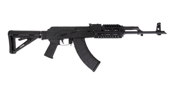 PSA AK-47 GF3 FORGED RIFLE WITH JL BILLET RAIL AND M4 STOCK, BLACK