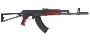 PSA AK-103 Premium Forged Classic Triangle Side Folding Rifle with Cleaning Rod, Redwood