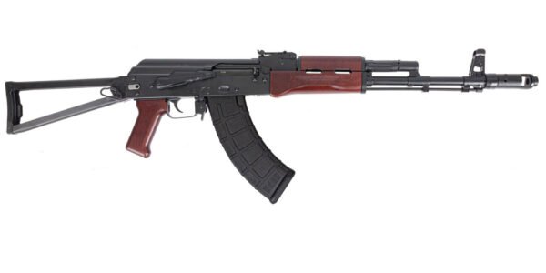 PSA AK-103 Premium Forged Classic Triangle Side Folding Rifle with Cleaning Rod, Redwood
