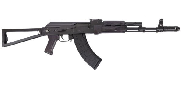 PSA AK-103 Premium Forged Classic Triangle Side Folding Rifle with Cleaning Rod, Black Satin