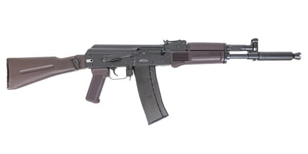 PSA AK-102 Classic Polymer Side Folding Rifle with Pin and Welded Extended Booster, Toolcraft Trunnion, Bolt, and Carrier, Plum