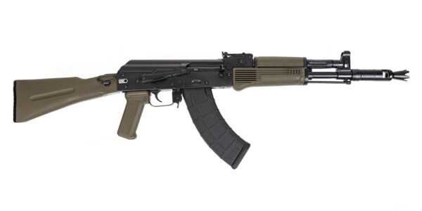 PSA AK-104 Side Folding Rifle w/Pinned and Welded Spiked Extended Booster, ODG