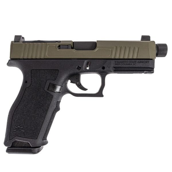 PSA Dagger Full Size - S 9mm Pistol With Extreme Carry Cut Doctor Slide & Threaded Barrel, Two-Tone Sniper Green