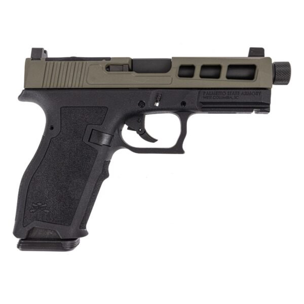 PSA Dagger Full Size - S 9mm, Pistol with SW1 RMR RearSight Slide, Sniper Green, Threaded Barrel, with Black Frame
