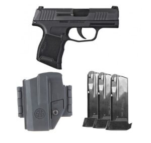 Sig Sauer P365 9mm 3.1" 12rd Optic Ready TACPAC w/ Holster, Black - 365-9-BXR3P-MS-TACPAC