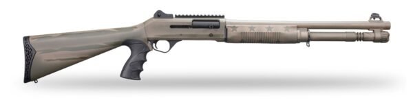 Panzer M4 Tactical 12 Ga Shotgun 18.5" Semi-Auto, FDE/ODG w/ US Flag - PAM4TSFDEODGUSFC