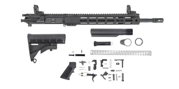 PSA 16" Mid-Length 5.56 NATO 1:7 Nitride 13.5" Hex M-Lok Classic Rifle Kit With MBUS Sight Set