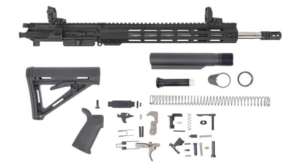 PSA 16" Mid-Length 1/7 Stainless Steel 13.5" Hex M-lok MOE EPT Rifle Kit w/MBUS Sight Set