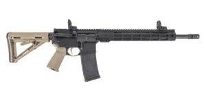 PSA 16" Mid-Length 5.56 NATO 1/7 Nitride 13" Lightweight Hex M-Lok MOE EPT Rifle w/MBUS Sight Set, FDE