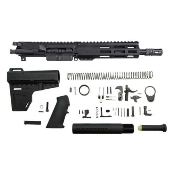 PSA 8.5" Pistol-length 5.56 NATO 1/7 Nitride 7" Lightweight Hex M-Lok Classic Shockwave Pistol Kit