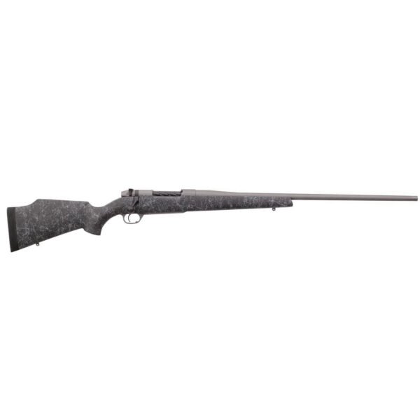 Weatherby Mark V Weathermark .6.5-300 Weatherby Mag Bolt Action Rifle, Matte Gel Coated Black, Spiderweb Accent - MWM01N653WR6T
