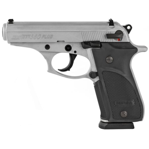 Bersa Thunder Plus .380 ACP Pistol, 3.5" Barrel, Fixed Sights, Silver - THUN380PNKL15