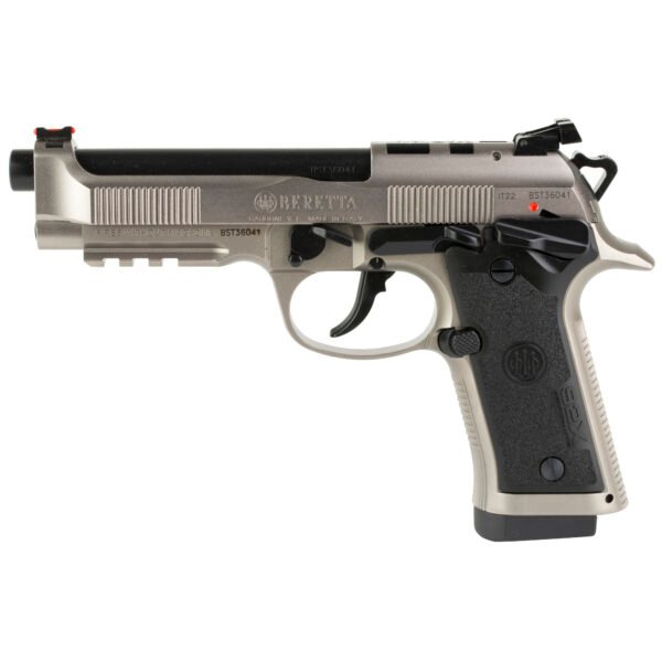 Beretta 92X Performance 9mm Pistol, 4.9" Barrel, Fiber Optic Sights, Silver - J92XPCO20
