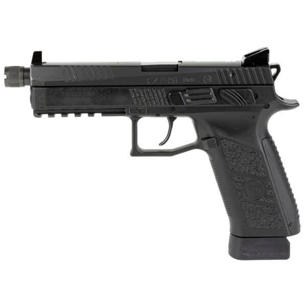 CZ P-09 Suppressor-Ready 9mm Pistol, 5.15" Barrel, Suppressor Sights, Black - 89270