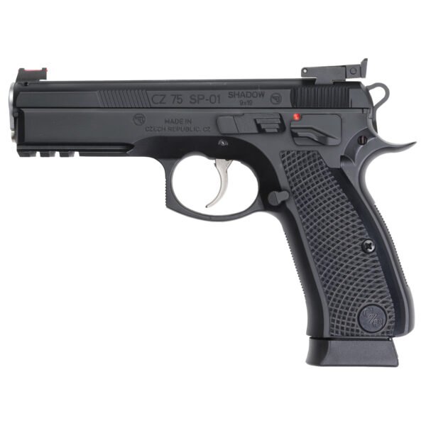CZ Shadow ACCU 9mm Pistol, 4.6" Barrel, Adjustable Fiber Optic Sights, Black - 91033