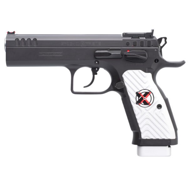 Tanfoglio Stock 9mm Pistol, 4.45" Barrel, Adjustable Sights, Black - TFSTOCK2X9